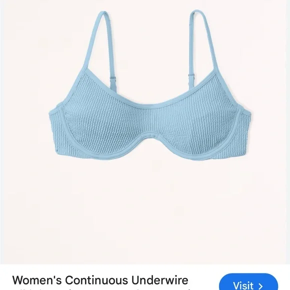 Abercrombie & Fitch Light Blue Bikini Set. One top is a small & other is medium. - Picture 2 of 2